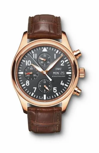 IWC Pilot's Watch Chronograph Rose Gold / Black / Strap IW3717-13 (3717-13, IW371713)